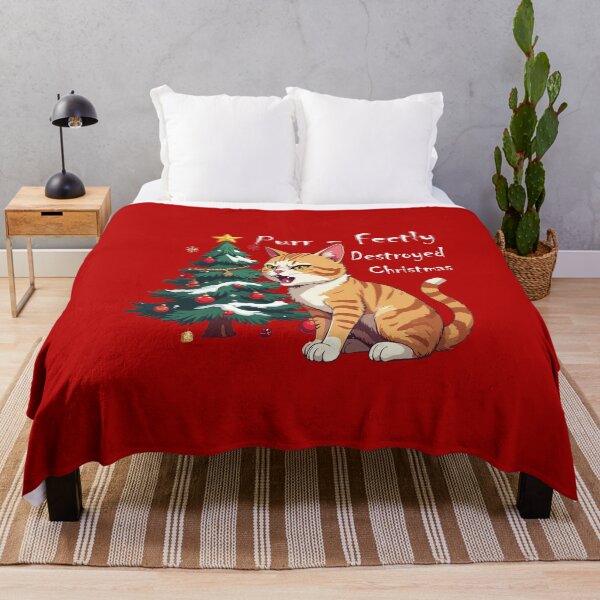 Item preview, Purr-fectly Destroyed Christmas Kitten Funny Gift designed and sold by SylwiaPrint.