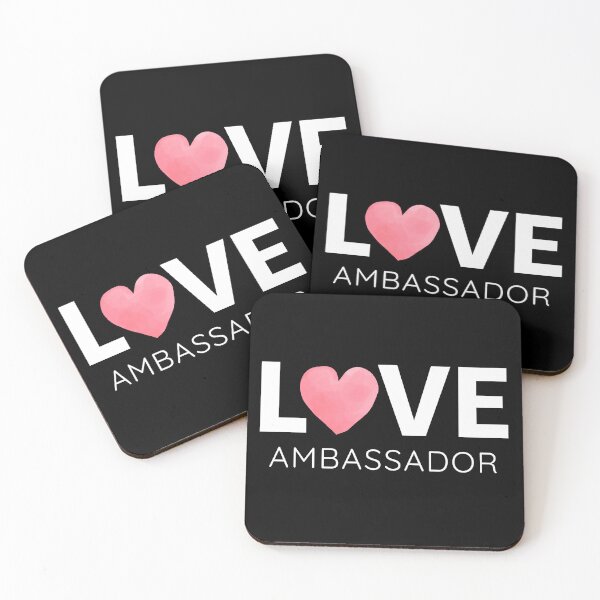 Item preview, LOVE AMBASSADOR – Minimal Message Tee designed and sold by LoveNLaughterCo.