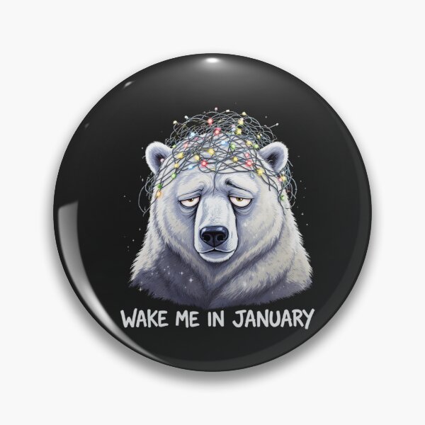 Item preview, Fed-Up Polar Bear – “Wake Me in January” | Tired Christmas Polar Bear Design designed and sold by ColorSplash123.