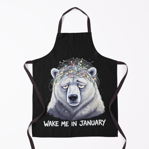 Item preview, Fed-Up Polar Bear – “Wake Me in January” | Tired Christmas Polar Bear Design designed and sold by ColorSplash123.