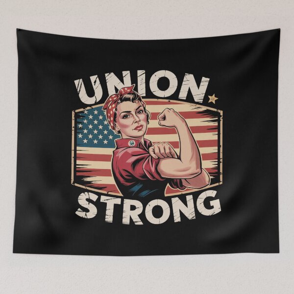 Item preview, Union Strong Labor Day Usa Flag designed and sold by MeowtivationP.