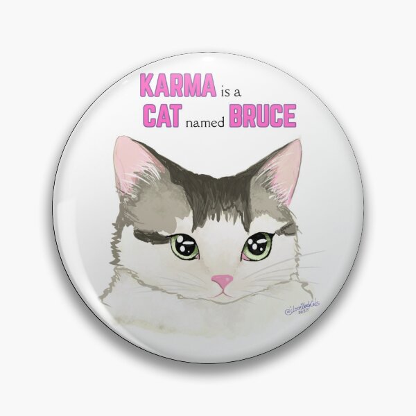 Item preview, Karma is a Cat Named Bruce designed and sold by ILoveBlackCats7.