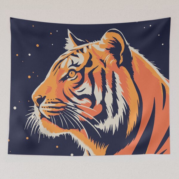 Item preview, Celestial Tiger – Moonlit Night Guardian designed and sold by Drawings Project.