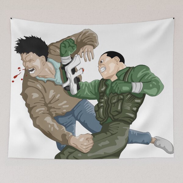 Item preview, Ryu vs Yamada - Brutal Confrontation Akira Manga Style Transparent Background designed and sold by Keltoi-art.
