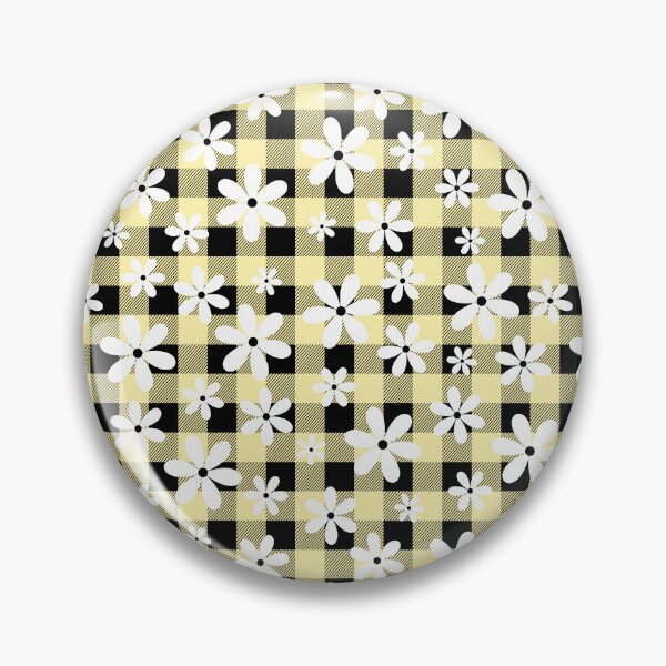 Item preview, Banana Yellow Buffalo Plaid Flower Seamless Pattern designed and sold by FlameBornDesigns.