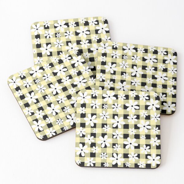 Item preview, Banana Yellow Buffalo Plaid Flower Seamless Pattern designed and sold by FlameBornDesigns.