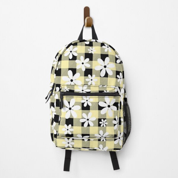 Item preview, Banana Yellow Buffalo Plaid Flower Seamless Pattern designed and sold by FlameBornDesigns.