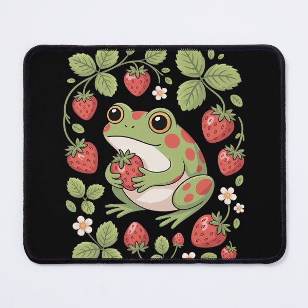 Item preview, Strawberry Frog Drawing Animal Art Strawberries Floral designed and sold by KotexTemu.
