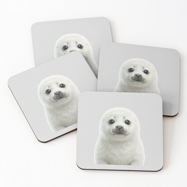 Item preview, Cute white seal pup – Ocean Love designed and sold by DAGHO.