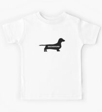 dachshund name silhouette Kids Tee