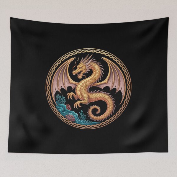 Item preview, Stunning Dragon Floral Art Noveau  designed and sold by KotexTemu.