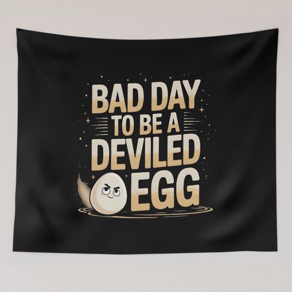 Item preview, Bad Day to Be a Deviled Egg – Mischievous Egg Cute Funny Thanksgiving Design designed and sold by SaritaVerseArt.