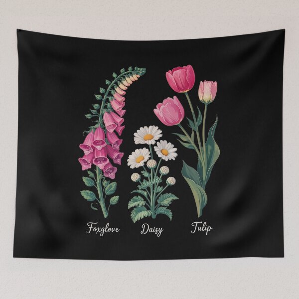 Item preview, Subtle Floral Anti Trump Flowers Foxglove Daisy Tulip  designed and sold by KotexTemu.