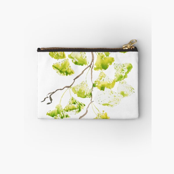 Item preview, green ginkgo leaves watercolour painting  designed and sold by ColorandColor.