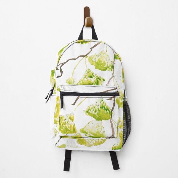 Item preview, green ginkgo leaves watercolour painting designed and sold by ColorandColor.