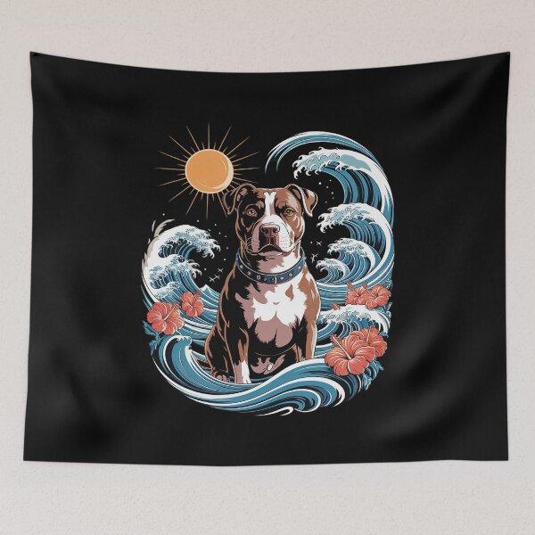Item preview, Summer Pitbull Mom Beach Fun Pitty Vibes Wave Floral  designed and sold by KotexTemu.