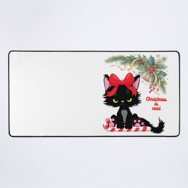 Item preview, Christmas is Cool. Kitten with a Grumpy Face. designed and sold by Dinasshop.