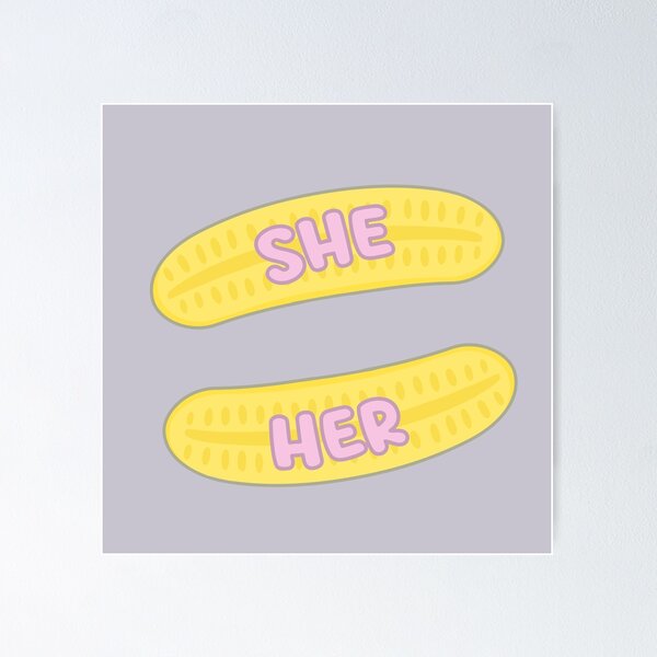 Item preview, Foam Bananas She/Her Pronouns designed and sold by MoonMint.