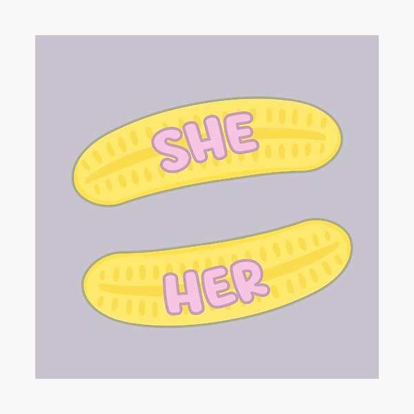 Item preview, Foam Bananas She/Her Pronouns designed and sold by MoonMint.