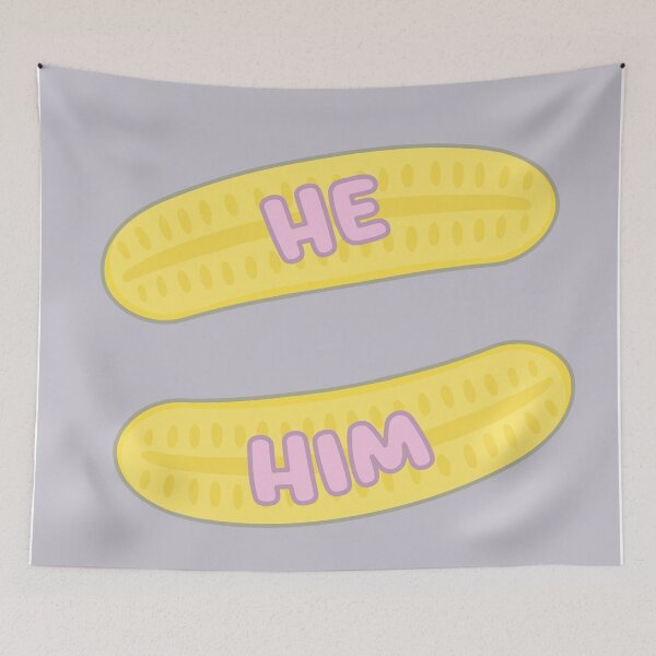 Item preview, Foam Bananas He/Him Pronouns designed and sold by MoonMint.