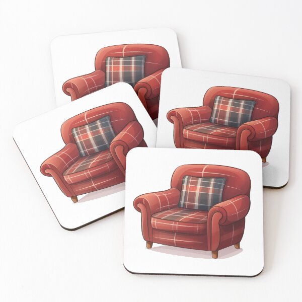 Item preview, Red Plaid Armchair designed and sold by New-School-Wave.