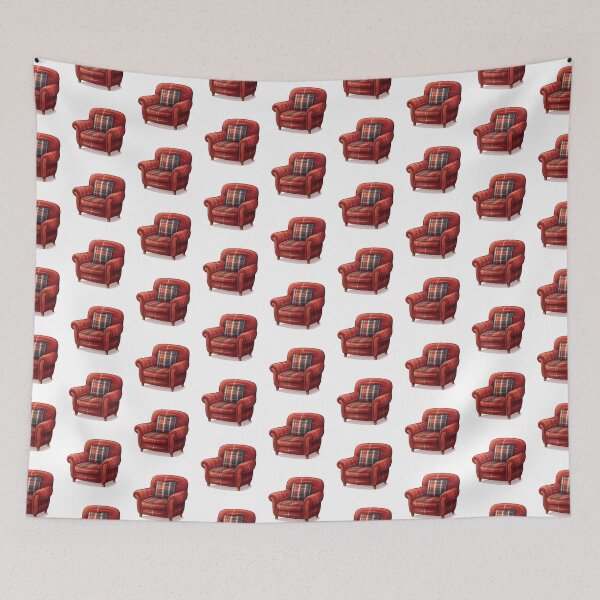Item preview, Red Plaid Armchair designed and sold by New-School-Wave.