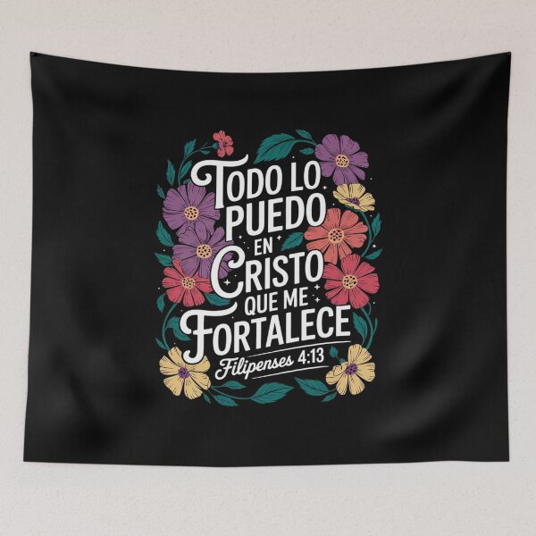 Item preview, Todo Lo Puedo En Cristo God Jesus Spanish Christian Floral  designed and sold by NailMolisa.