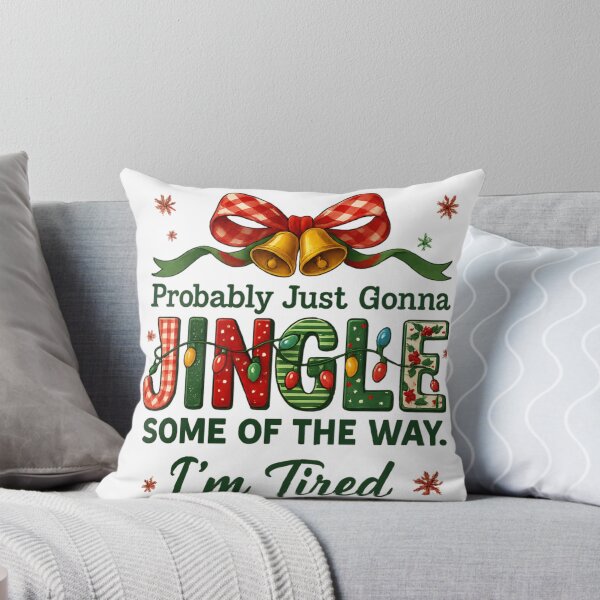 Item preview, Funny Christmas Jingle Bell Tired Holiday Quote Tee Design designed and sold by RuperDelois.