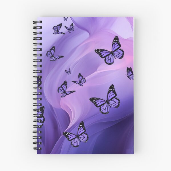 Item preview, Purple Butterfly Pattern on Abstract Watercolor Background designed and sold by EtherealFlutter.