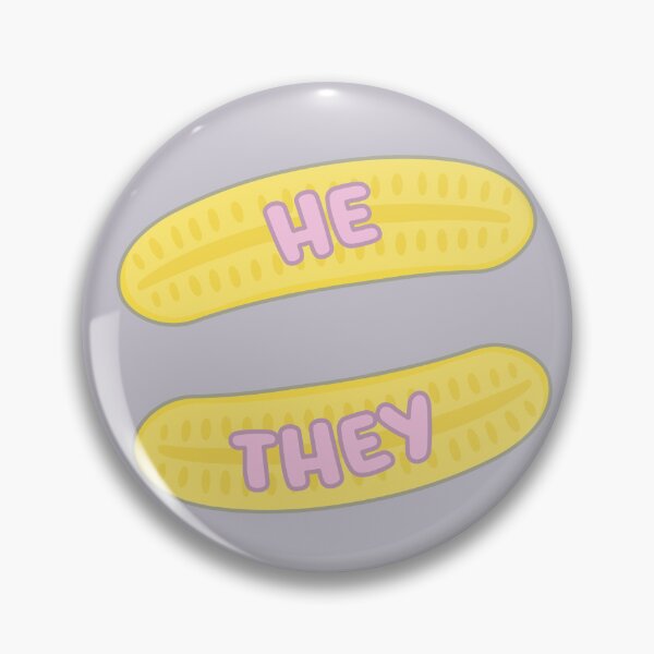 Item preview, Foam Bananas He/They Pronouns designed and sold by MoonMint.