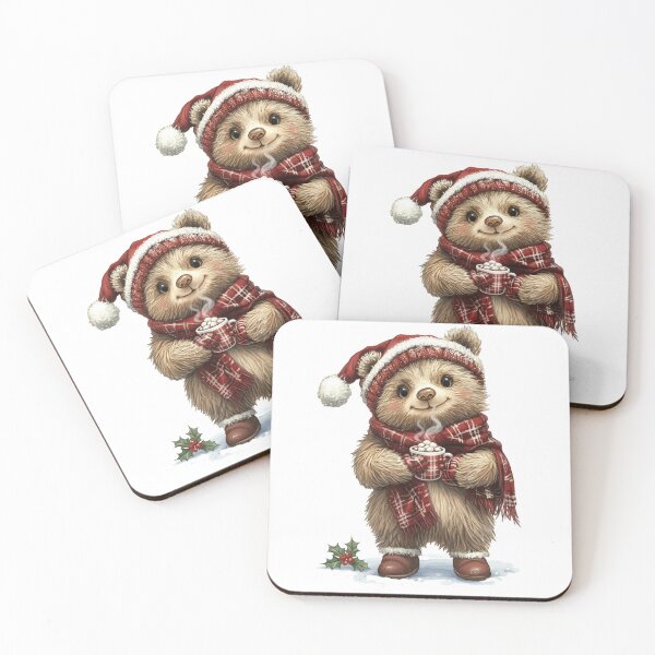 Item preview, Cute Christmas Bear Hot Chocolate | Cozy Winter Holiday Cheer designed and sold by designwiss.
