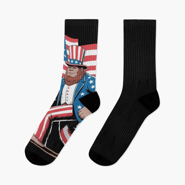 Item preview, Bigfoot Sasquatch 4th Of July Patriotic American Flag designed and sold by BeetleMalon.