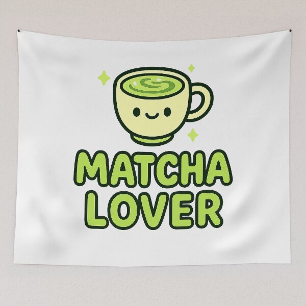Item preview, Cute Kawaii Matcha Lover Green Tea Cup Design designed and sold by RedCircleArt.