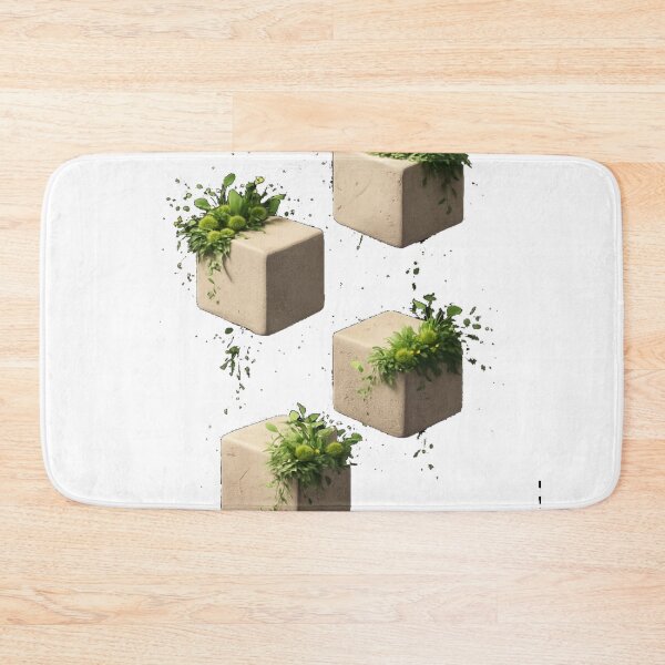 Item preview, Floating Nature Blocks T-Shirt – Minimal Geometric Eco Art Design designed and sold by KDesignCrafts.