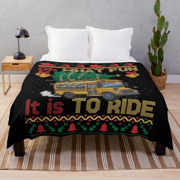 Item preview, Ugly Sweater School Bus Christmas Tree Oh What Fun To Ride Tee designed and sold by RuperDelois.