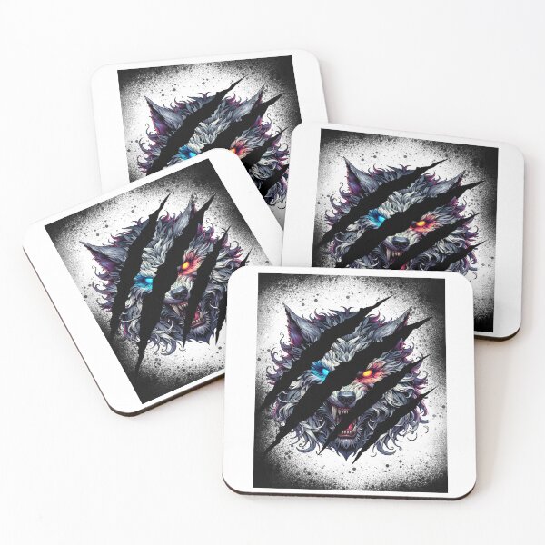 Item preview, Dual Fury Wolf Through Claw Marks designed and sold by Sasitee.