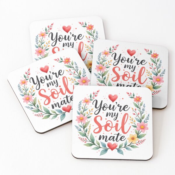Item preview, Punny petals - You're my Soil Mate designed and sold by Petalandfur.