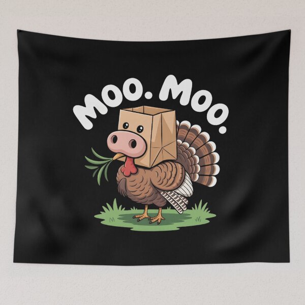 Item preview, Classic Turkey Cow Moo Moo. Funny Thanksgiving designed and sold by faridman.