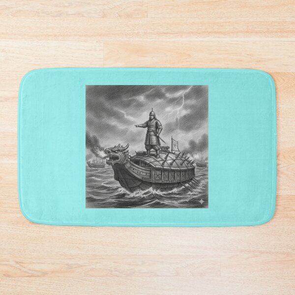 Item preview, Realistic 3D Sketch of Admiral Yi Sun-sin and the Turtle Ship ,  designed and sold by PaintMeWorld.