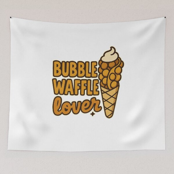 Item preview, Cute Bubble Waffle Lover Dessert Kawaii Food Art designed and sold by RedCircleArt.