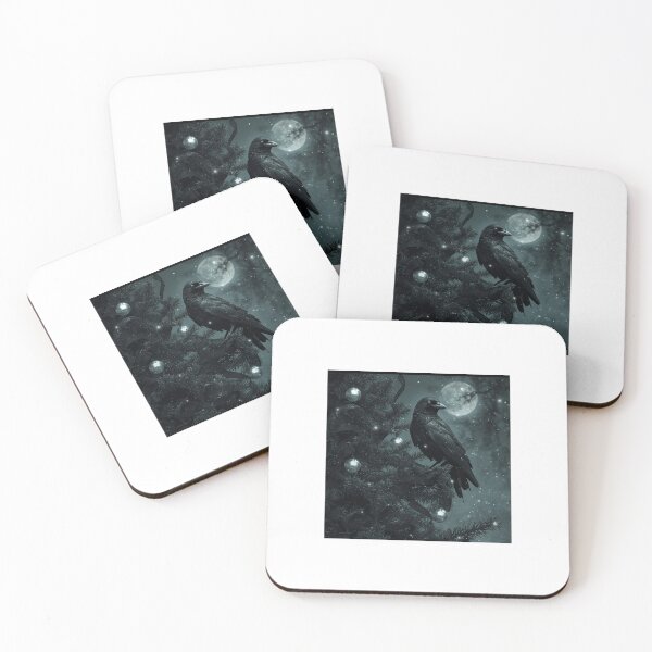 Item preview, Goth Raven Christmas Postcard – Merry Gothmas designed and sold by PawsAndSnark.