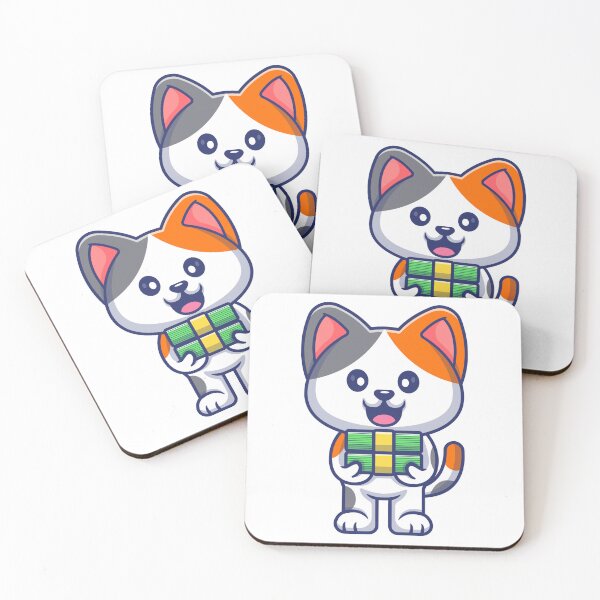 Item preview, Cat Holding Money Dollar Cartoon designed and sold by vicky85076.