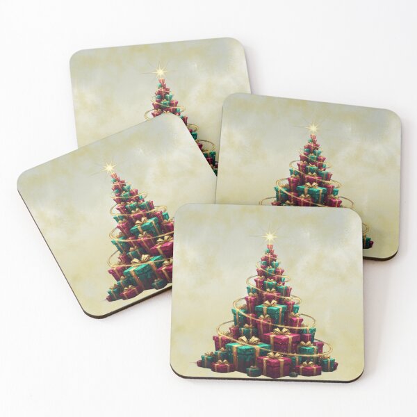 Item preview,  Magical Gift Tower - Elegant Christmas Presents Art designed and sold by My Beauty in chaos. .
