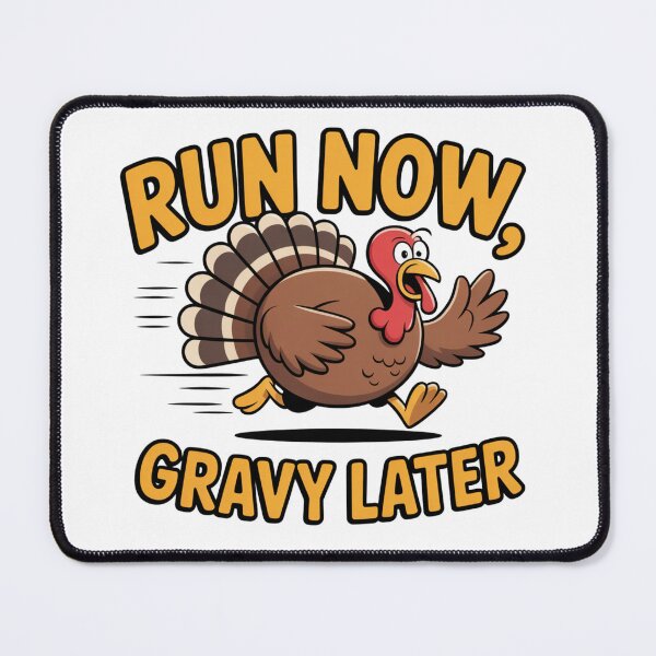 Item preview, thanksgiving run now, gravy later designed and sold by SwiftPicksStore.