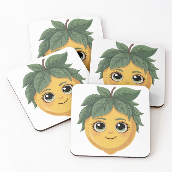 Item preview, Cute Kawaii Lemon Character: Happy Fruit Face Illustration designed and sold by RudArtAI.