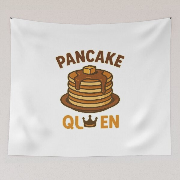 Item preview, Cute Pancake Queen Breakfast Lover Food Art designed and sold by RedCircleArt.