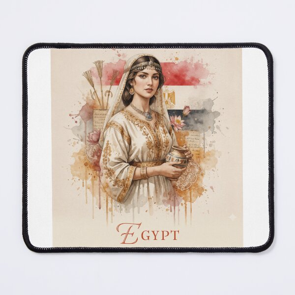 Item preview, Egyptian Elegance – Cultural Tribute in Watercolor and Symbolism designed and sold by ForeverPrintsOK.