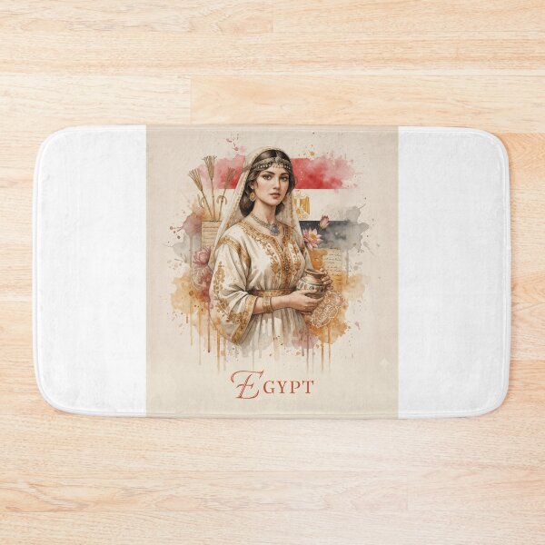 Item preview, Egyptian Elegance – Cultural Tribute in Watercolor and Symbolism designed and sold by ForeverPrintsOK.