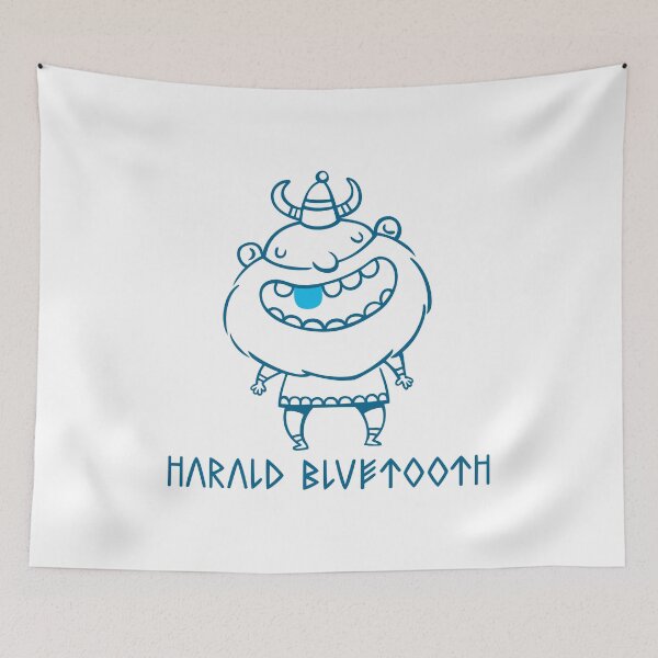 Item preview, Smiling Viking Harald Bluetooth Cartoon Art designed and sold by monikko.