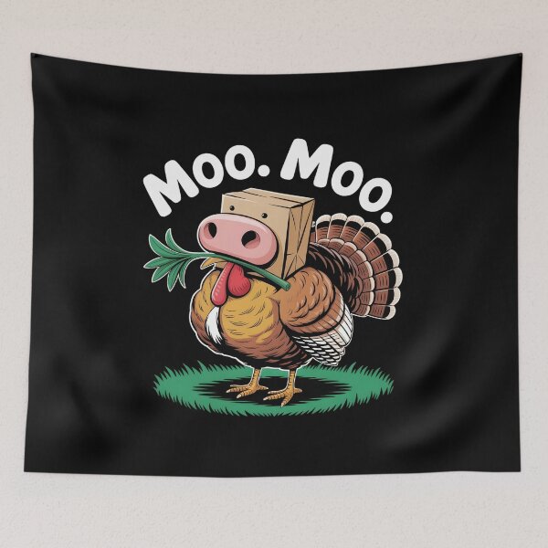 Item preview, Classic Turkey Cow Moo Moo. Funny Thanksgiving designed and sold by faridman.